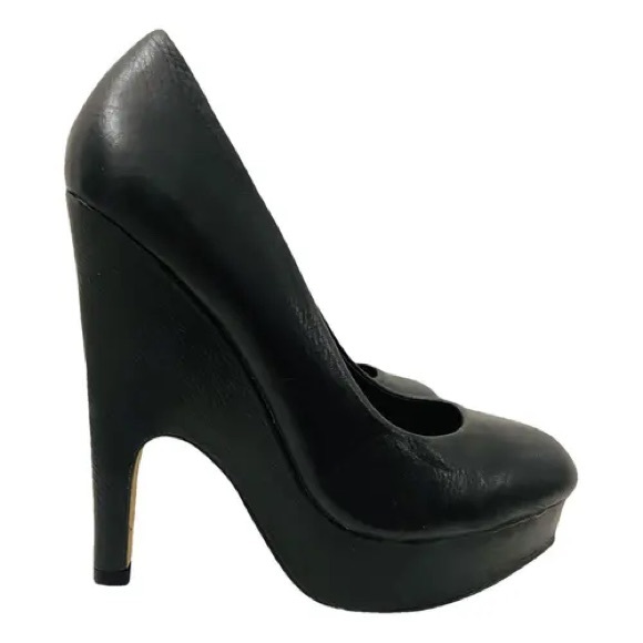 Dolce Vita LEATHER Chunky Platform Very High Heels round toe - Picture 2 of 9